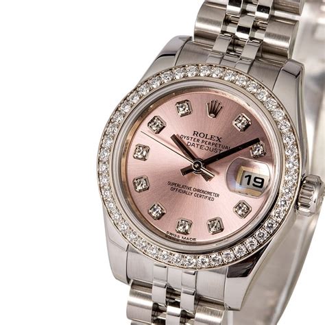 rolex female with diamonds